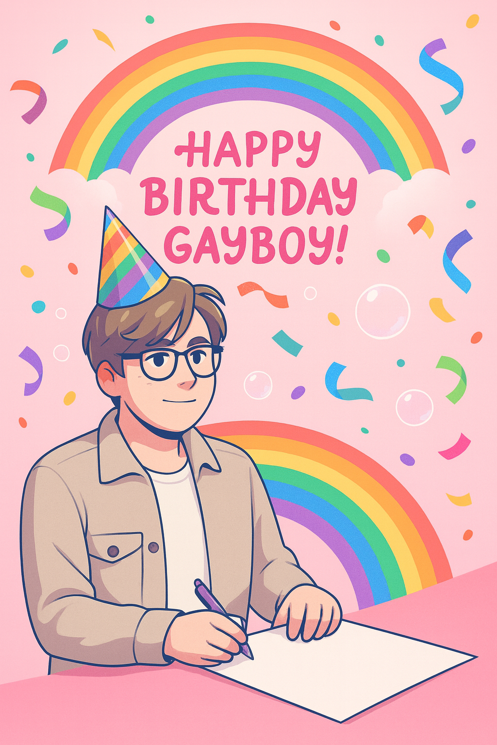 Fabulous verjaardag-illustratie